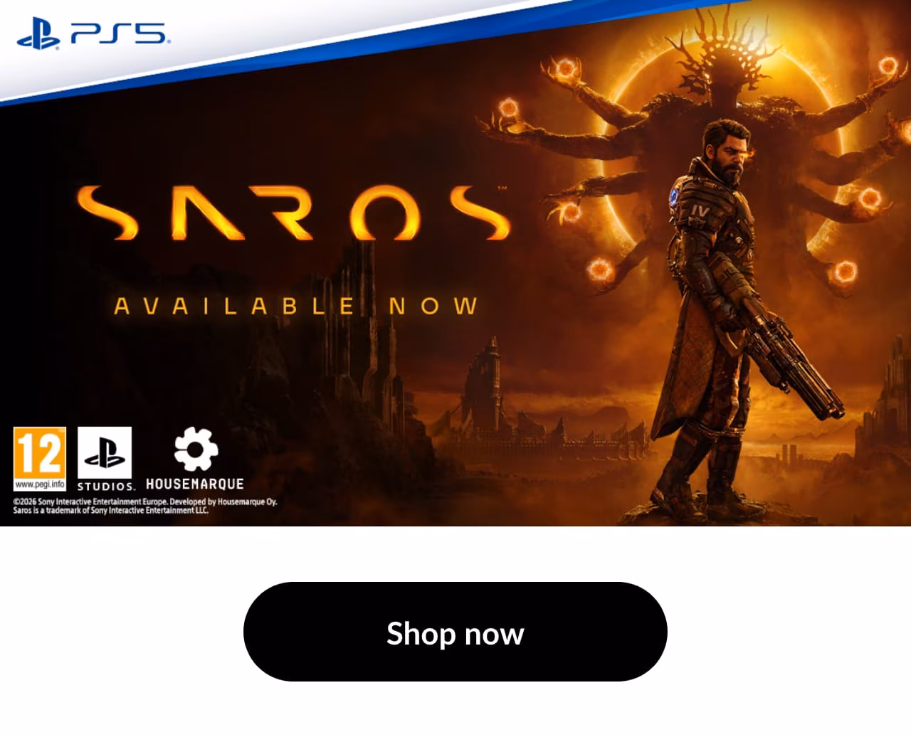 Saros PS5 available now - shop now