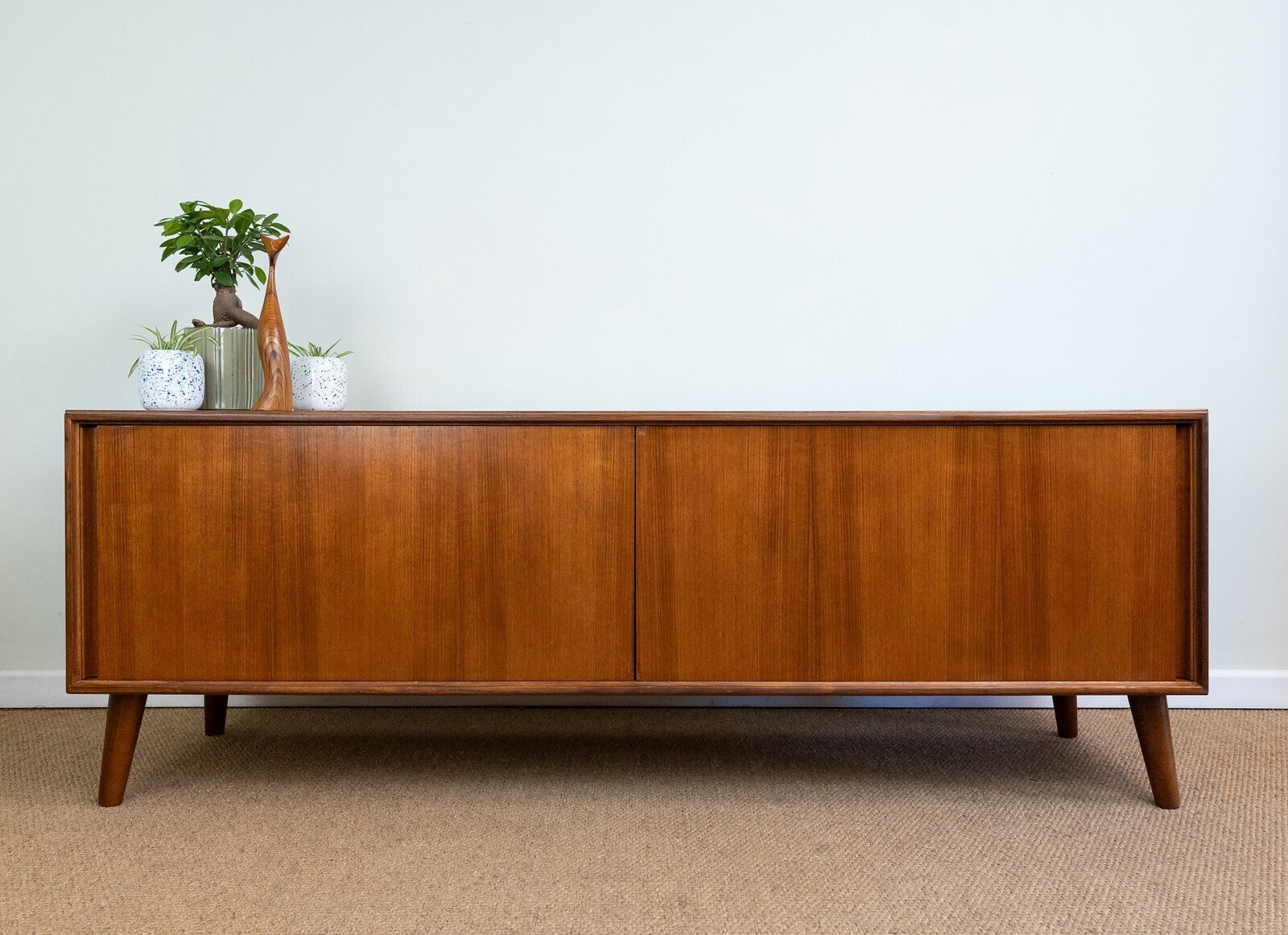 Refinished Vintage Mid Century Teak G Plan Sideboard Tv Stand Record Cabinet