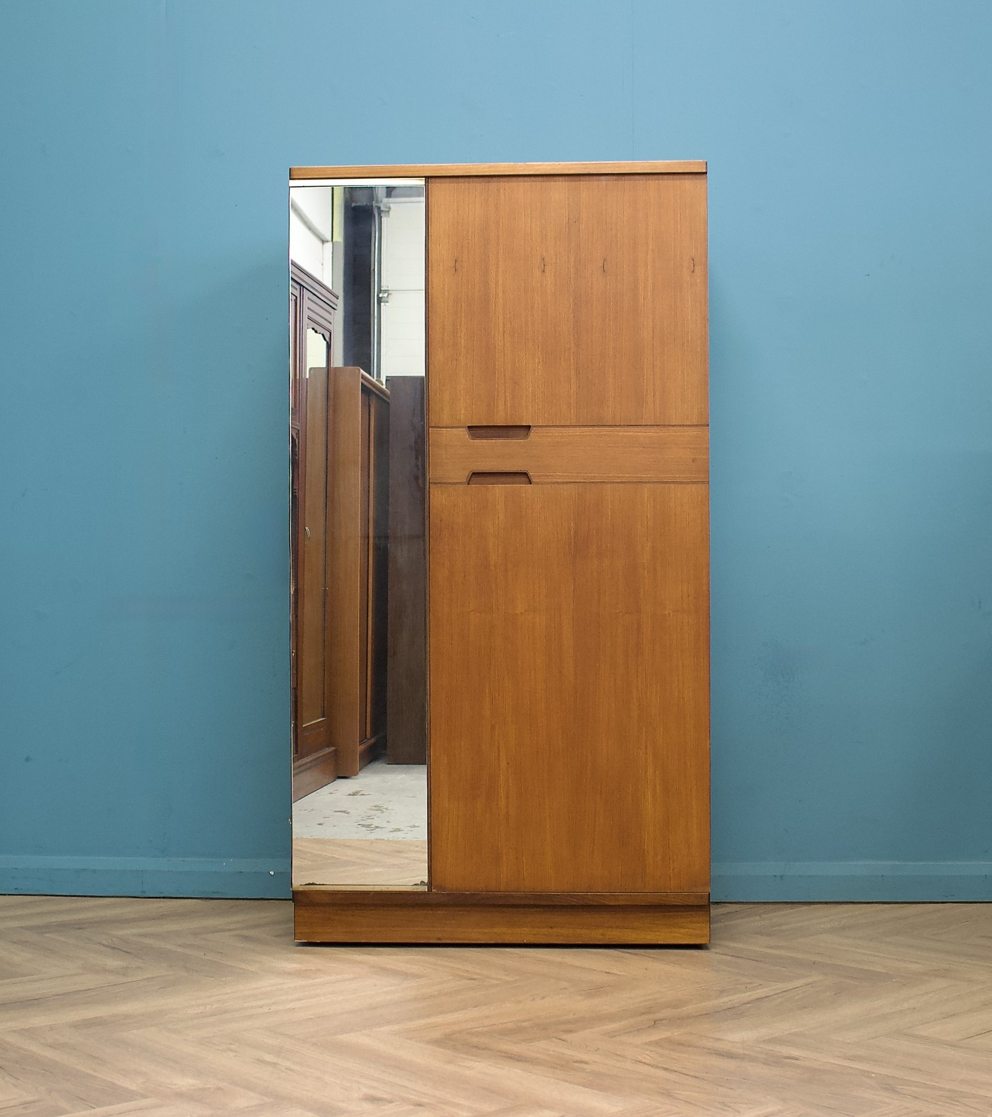Mid Century Teak Wardrobe From Uniflex, 1960s  #1749