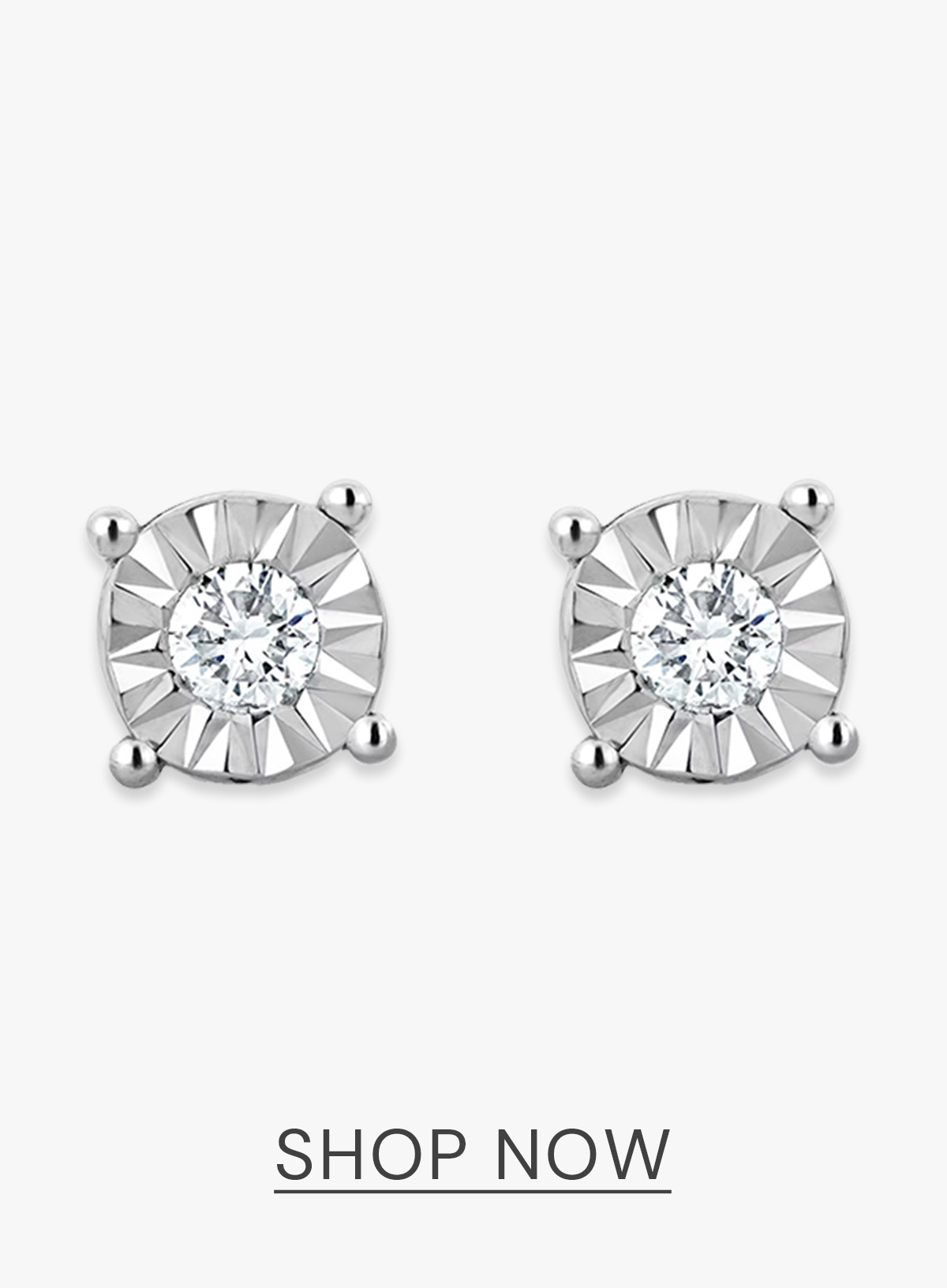 Lab Diamond Studs Earrings 5mm 0.10ct H/Si in 925 Silver