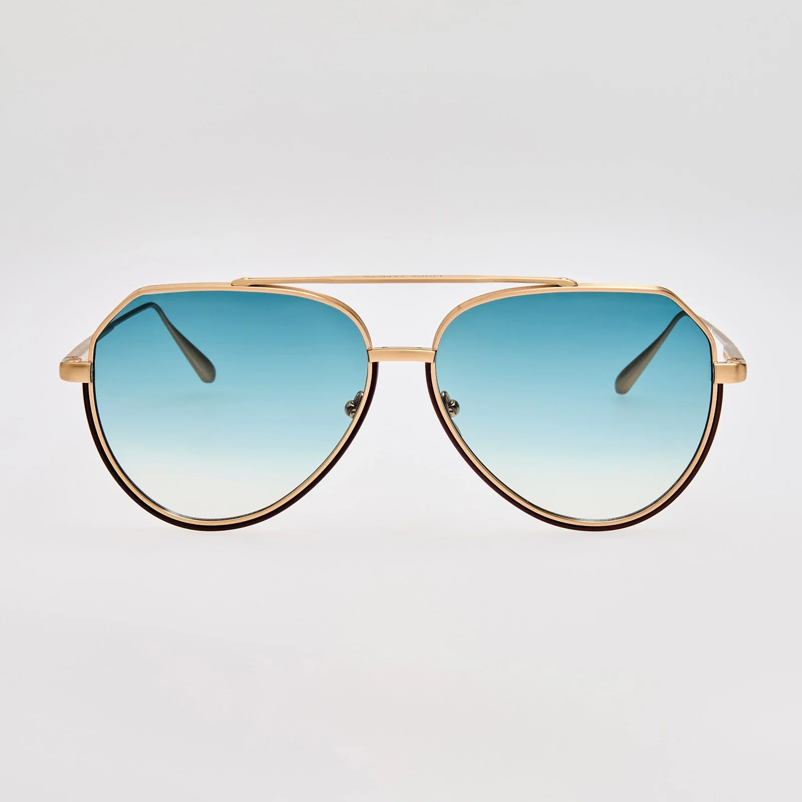 Image of Bayer Sunglasses in 22K Gold and Aqua