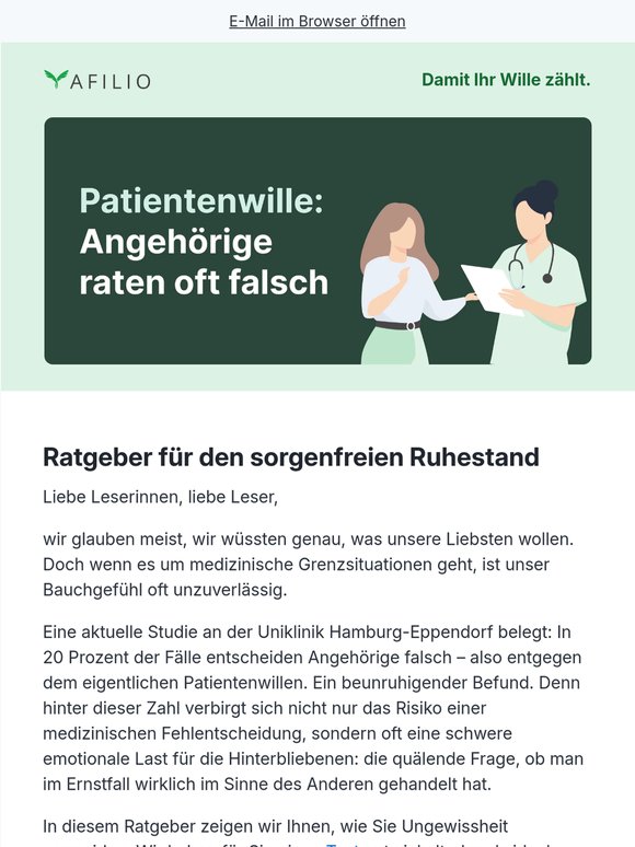 #39: Machen Sie den Test: Wissen Ihre Angehörigen, was Sie wollen?