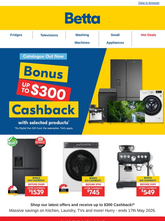 May Catalogue Deals ARE LIVE: Enjoy up to $300 Cashback!*🔥