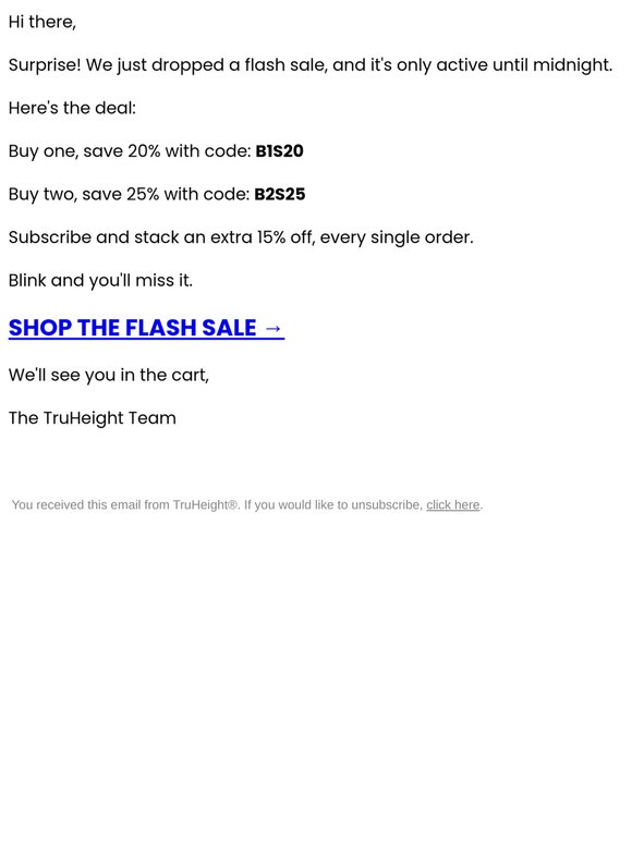 🚨Flash Sale Alert: 25% OFF TODAY ONLY.