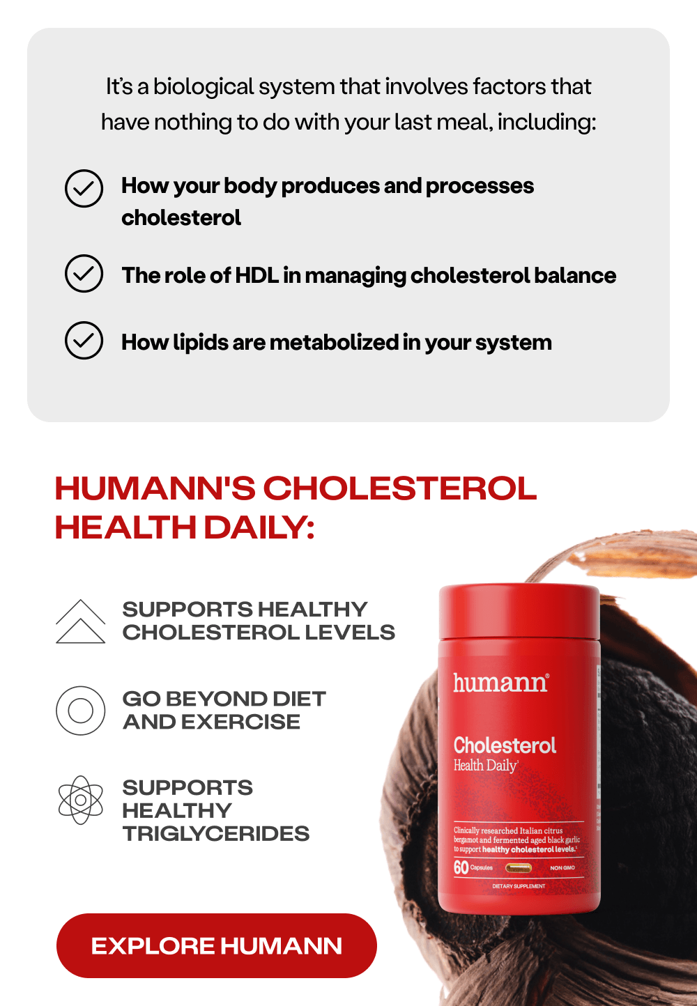 Humann's Cholesterol Health Daily: Supports Healthy Triglycerides [Explore Humann]