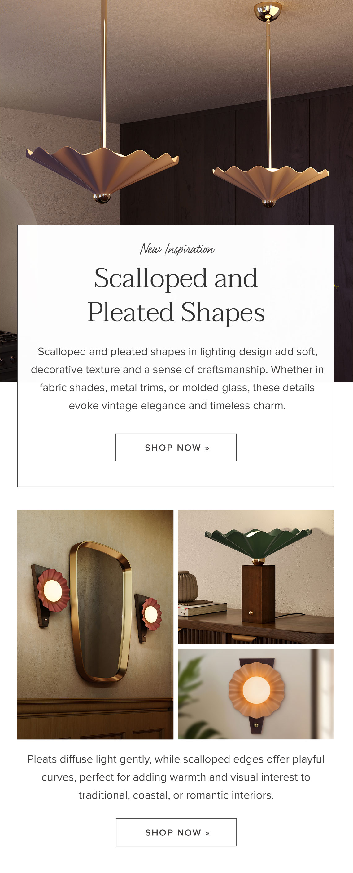 Trending Now: Scalloped and Pleated Shapes