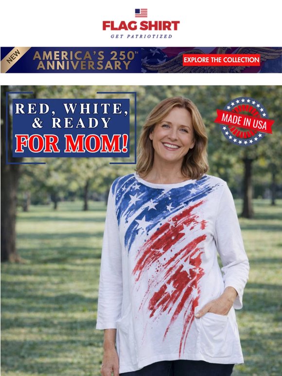 Red, white… and ready for Mom