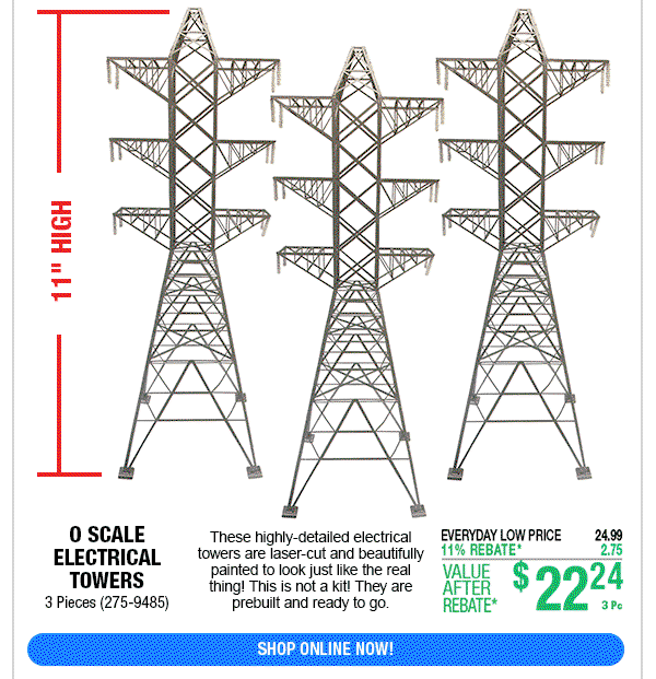 O Scale Electrical Towers (275-9485)
