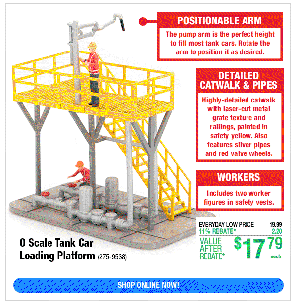 O Scale Tank Car Loading Platform (275-9538)