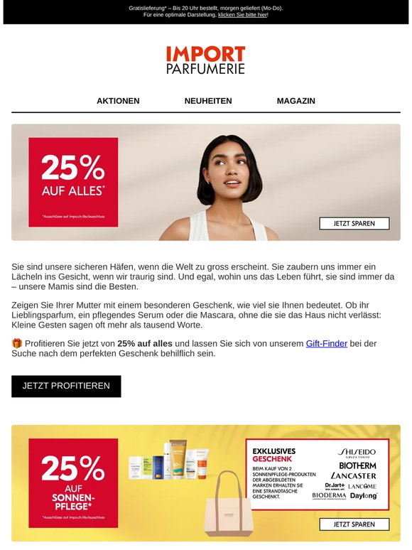 Für Mama nur das Beste: Jetzt 25% auf ALLES 💝