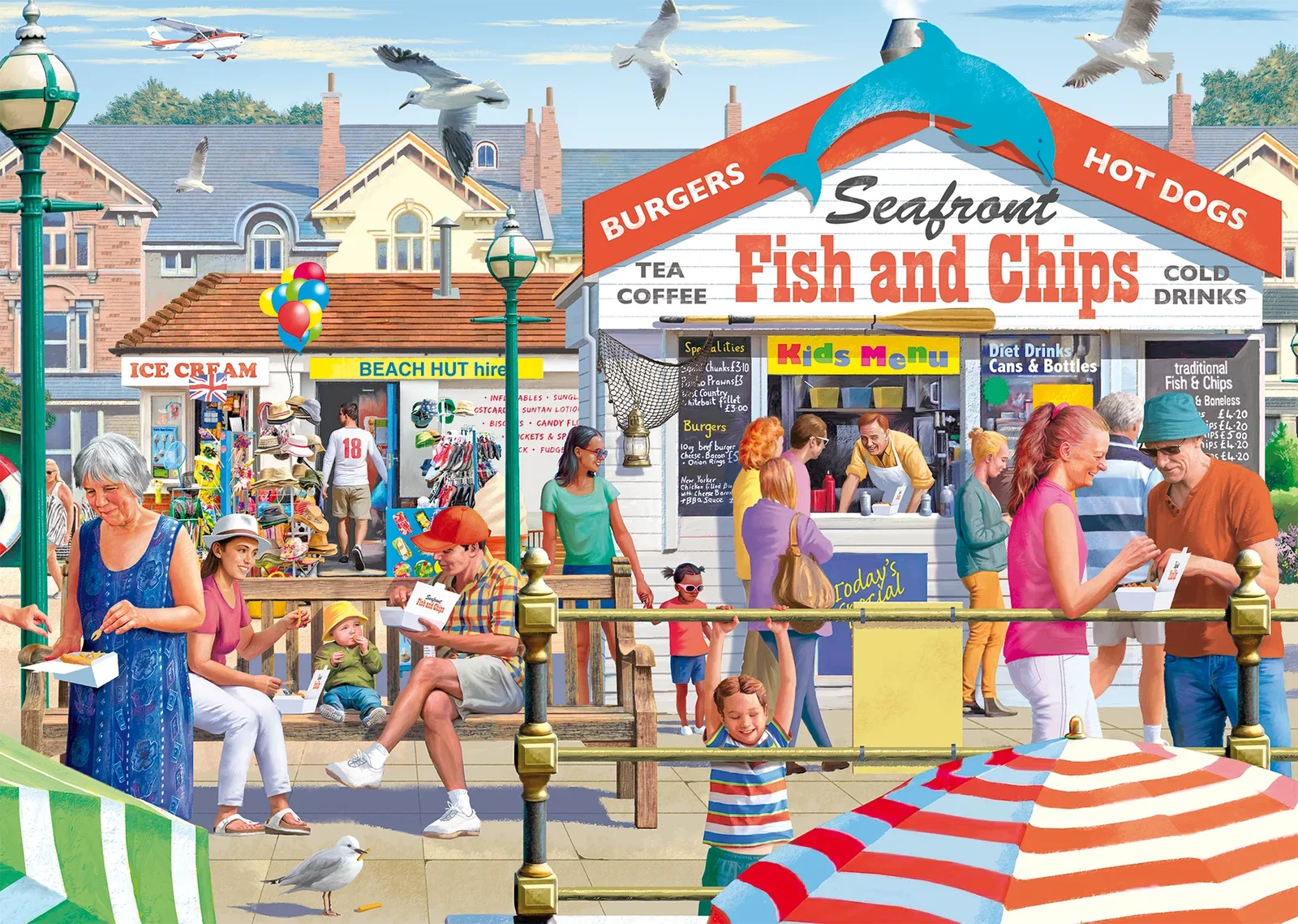Image of Falcon de luxe Seaside Supper 500 Piece jigsaw Puzzle