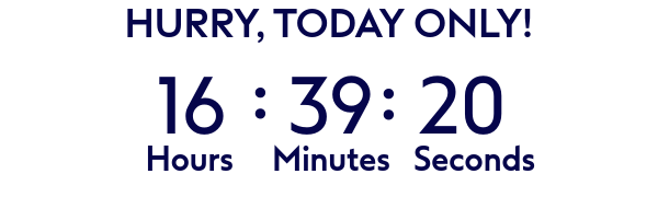 Hurry, today only!
