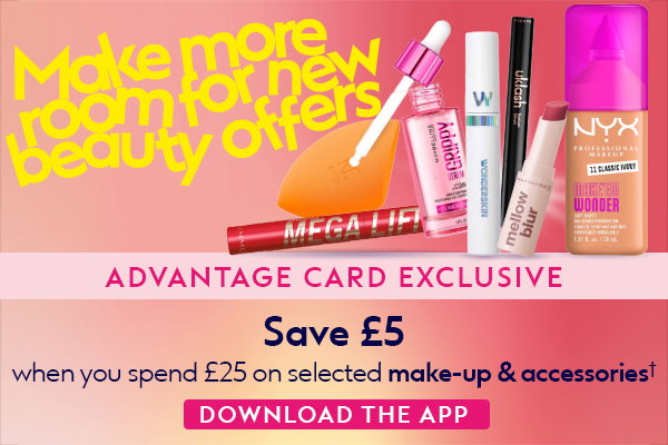 Save £5 when you spend £25 on selected makeup and accessories