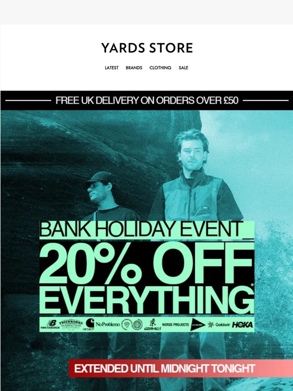 Extended Until Midnight | 20% Off Everything*