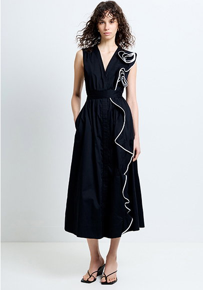 Alexis Poplin Sleeveless Corsage Dress