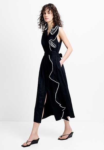 Alexis Poplin Sleeveless Corsage Dress