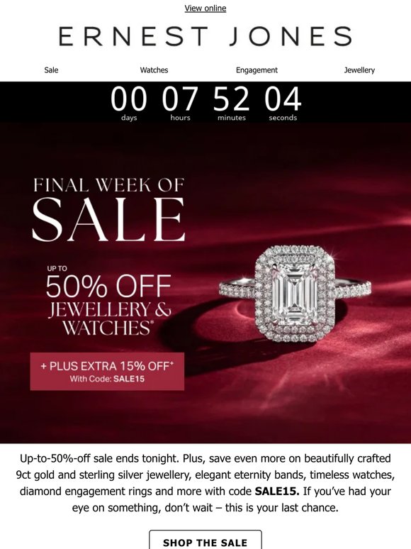 Sale + extra 15% off ends tonight
