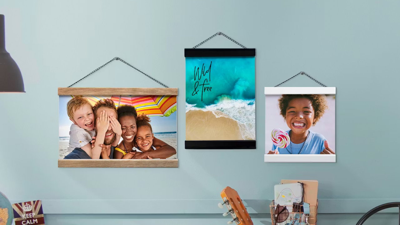 Fotoposter met houten hanger
