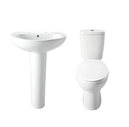 Toilet & Basin To Go Bundle 2 Tap Hole