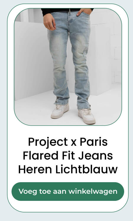 Project x Paris Flared Fit Jeans Heren Lichtblauw