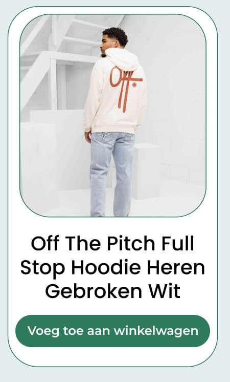 Off The Pitch Full Stop Hoodie Heren Gebroken Wit
