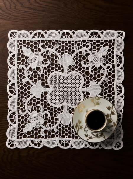 Lacework Linen Square Placemats (Set of 4)