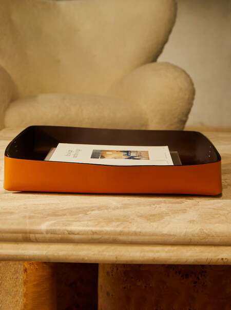 Dario Leather Tray (17.5in/44cm)