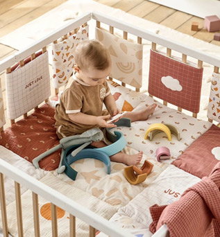 Playpen Bumper in Organic Cotton