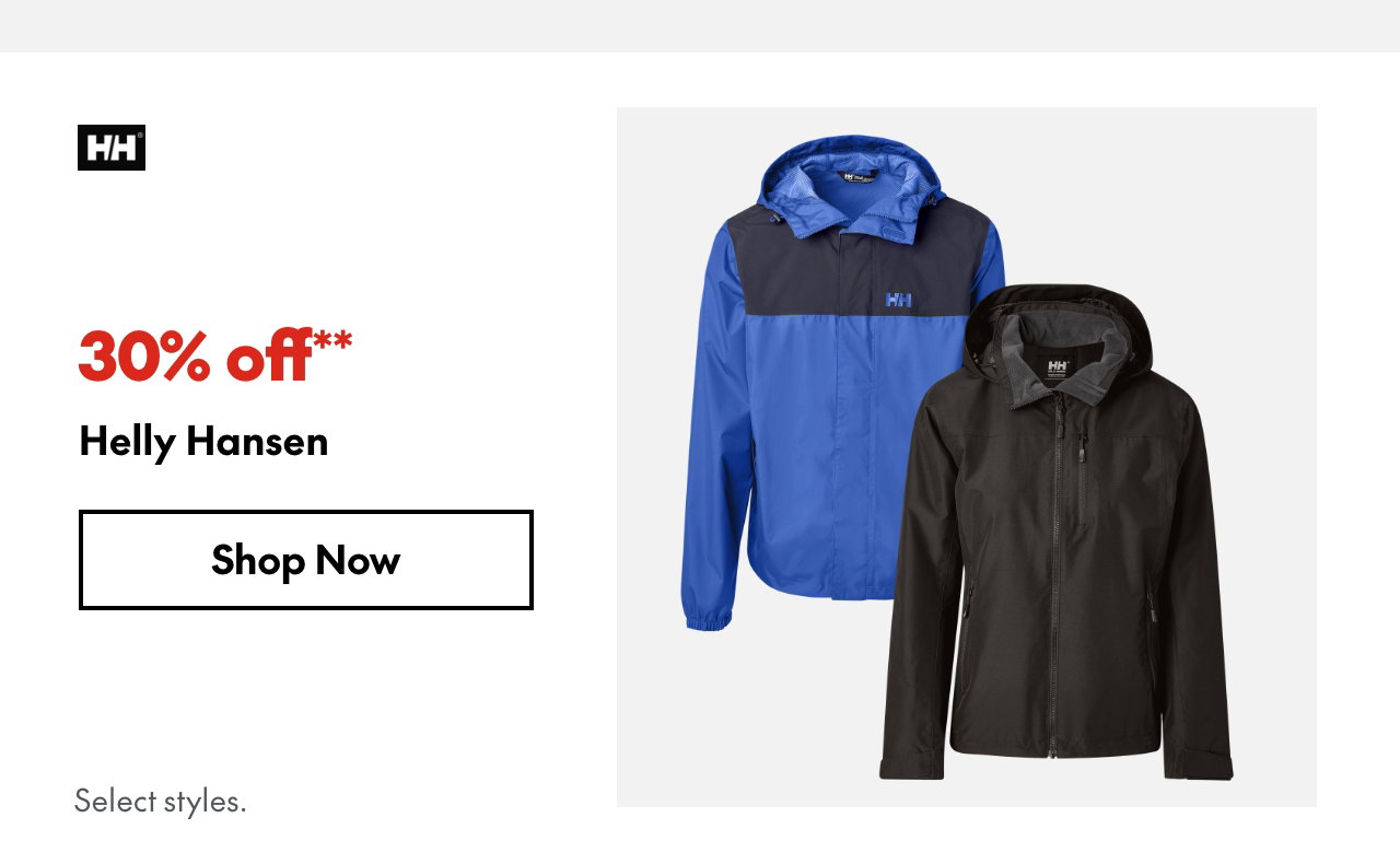 Helly Hansen
30% off
Our ticket price. Select styles.