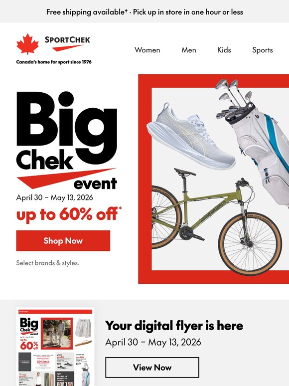 Big Chek Event deals from Crocs, Helly Hansen & Columbia