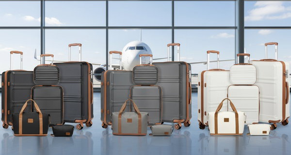 Ensemble de valises rigides ABS 4 pièces + vanity – légères