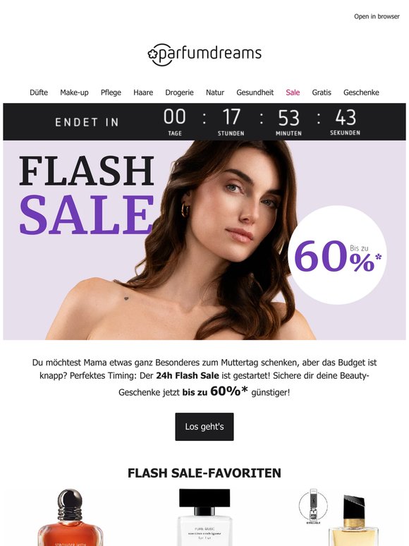 24h Flash Sale: Bis zu 60% für dich ⚡