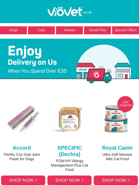 Get all of your pet's favourites with Free Delivery over £35 ☀️