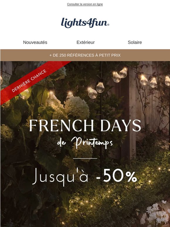 🇫🇷 Jusqu’à -50% : dernières heures