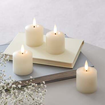 Lot de 4 Bougies Votives TruGlow® à LED