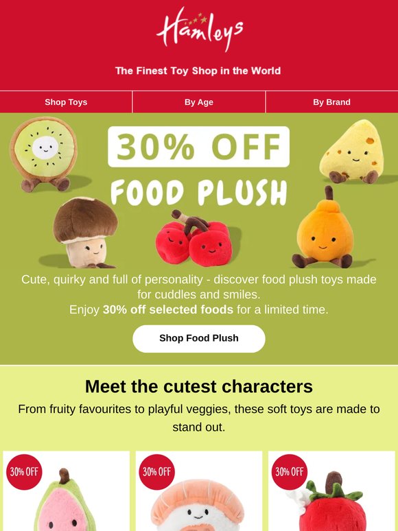 30% Off Food Plush You’ll Love 🥑🧸