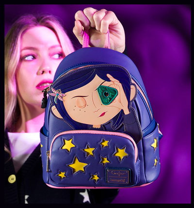 Loungefly Coraline Stars Cosplay Glow In The Dark Mini Backpack