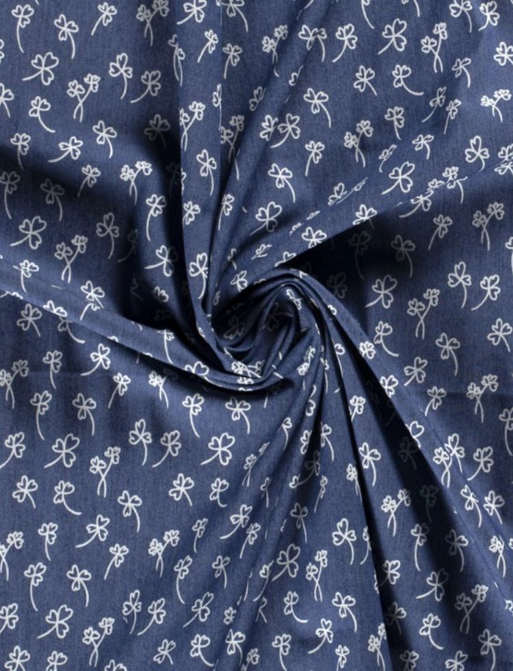 Stretch Woven Denim Fabric Blue