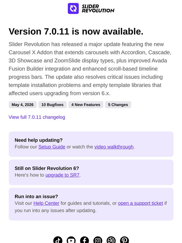 Slider Revolution 7.0.11 is now available