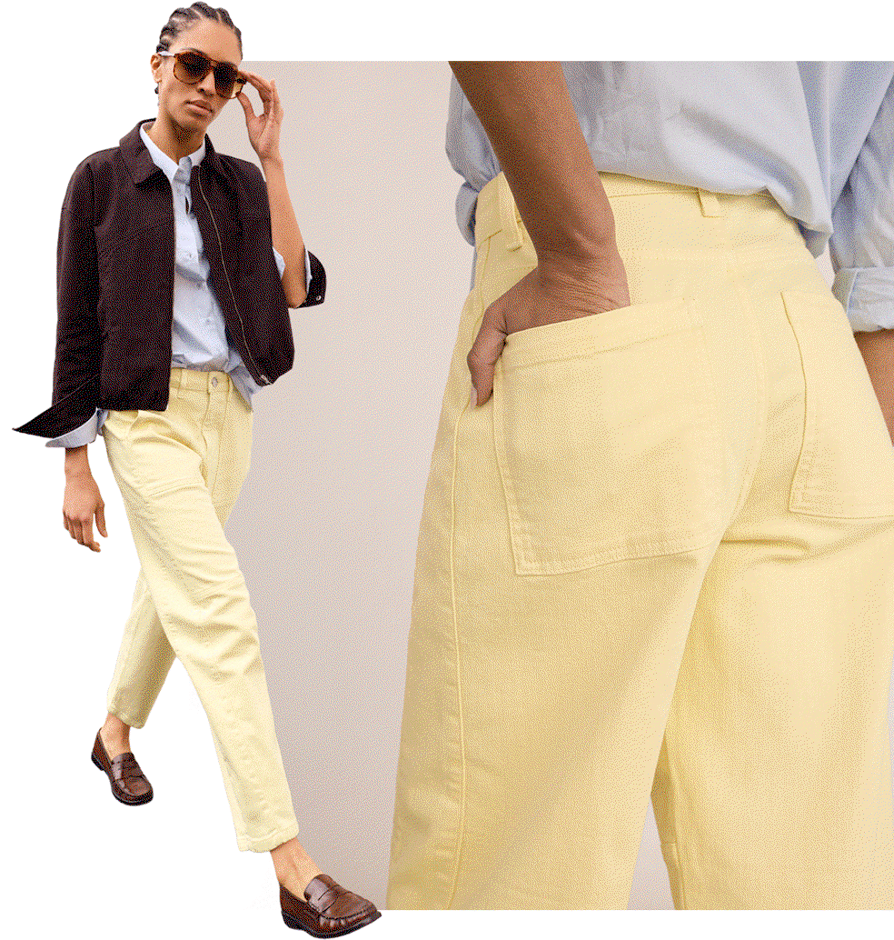 Reece Organic Cotton Stretch Barrel Leg Cargo Jeans