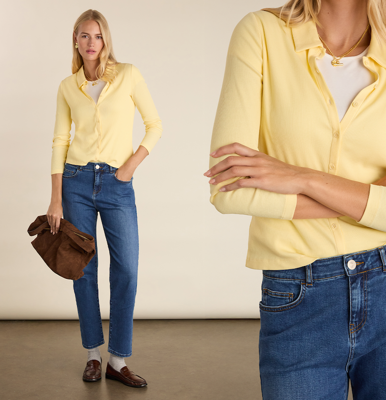 Susan Organic Cotton Button Down Top