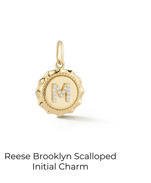 Reese Brooklyn Scalloped Initial Charm