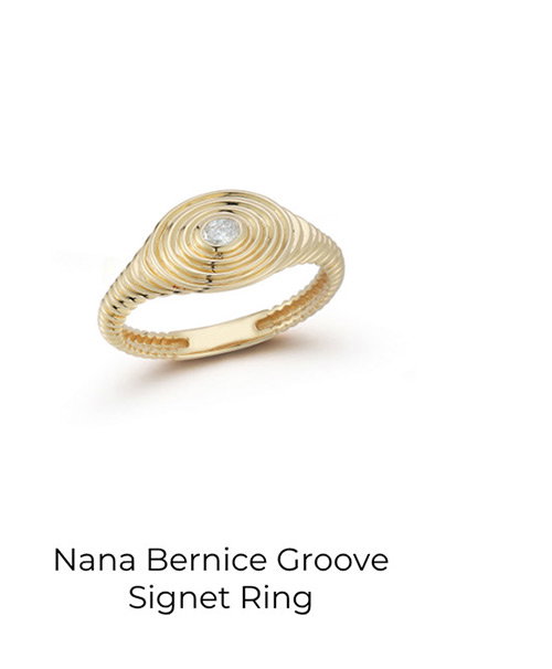 Nana Bernice Groove Signet Ring