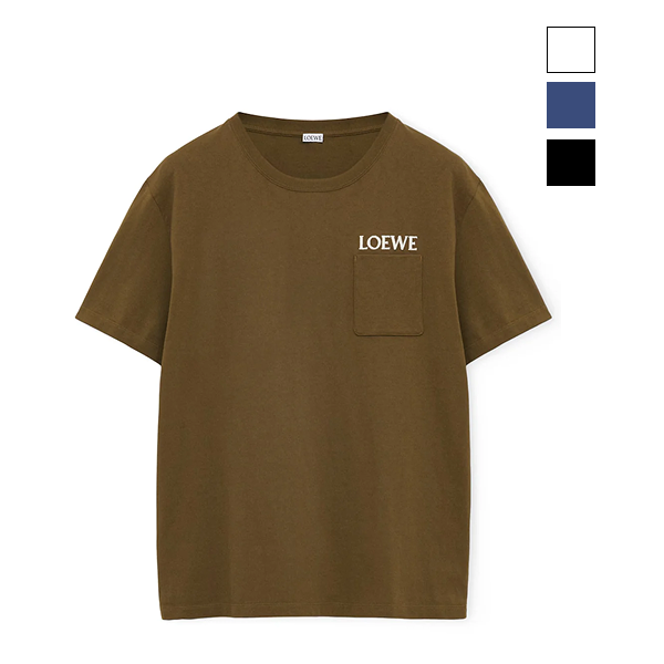LOEWE POCKET EMBROIDERED LOGO T-SHIRT