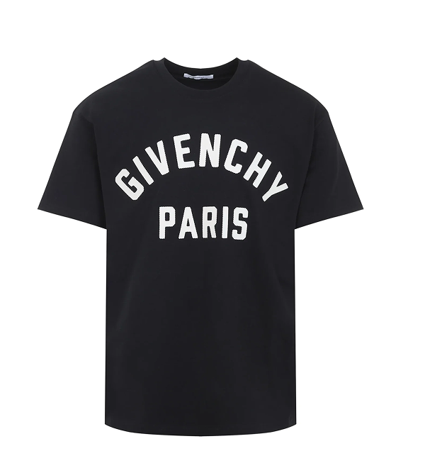 GIVENCHY PARIS LOGO EMBROIDERED T-SHIRT