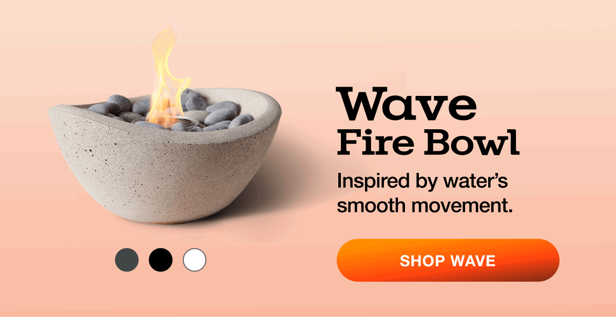 Wave Tabletop Fire Bowl