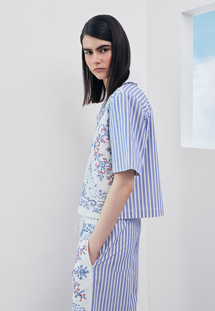 Chemise coton rayées