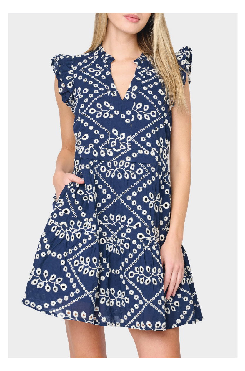 Flutter Sleeve Decked Out Day Dress