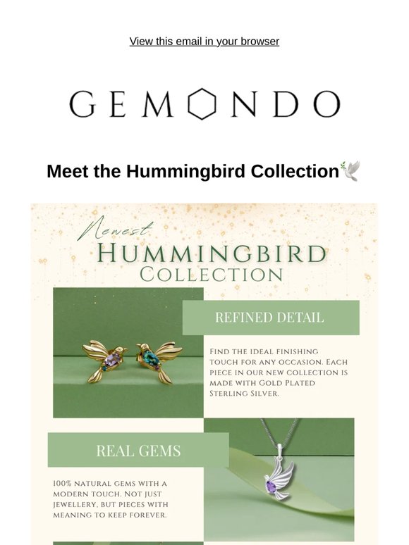 🌸 New Hummingbird Jewellery Collection for Spring