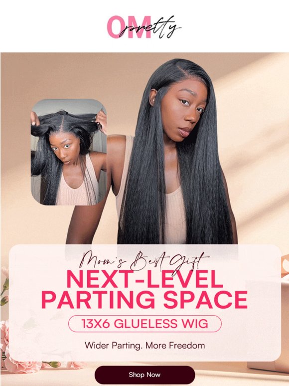 Next-level parting space! 13x6 Glueless Wig